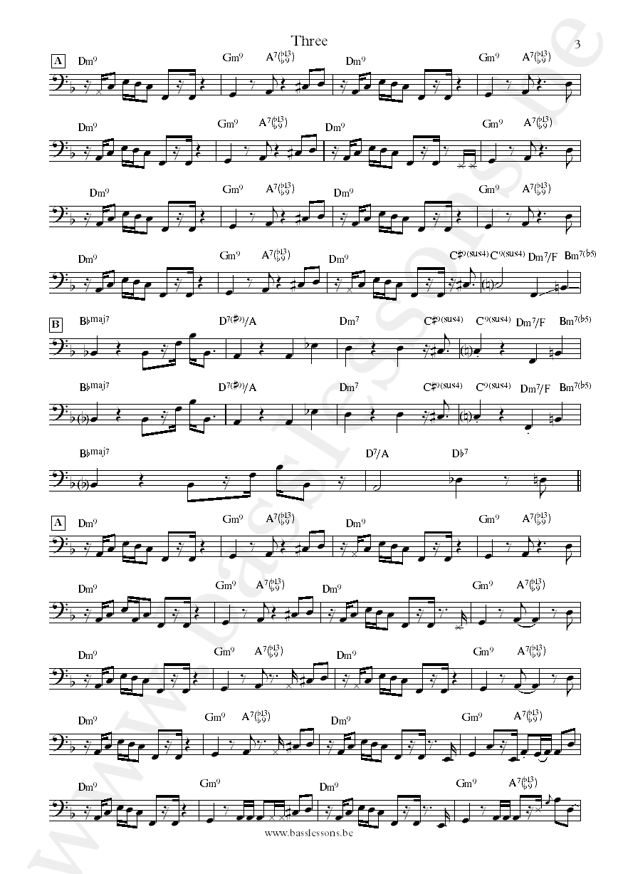 Nicholas Payton Three Andrew Randazzo bass transcription part 3