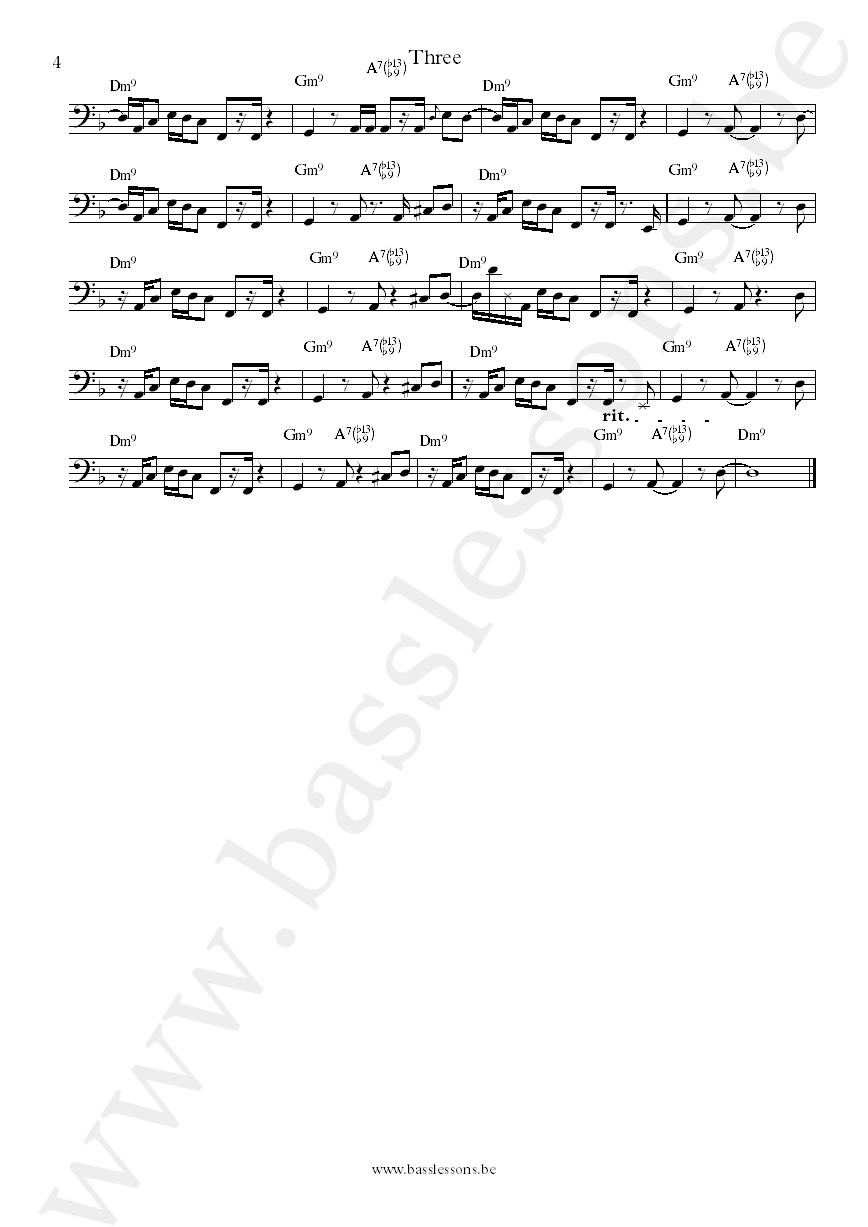 Nicholas Payton Three Andrew Randazzo bass transcription part 4