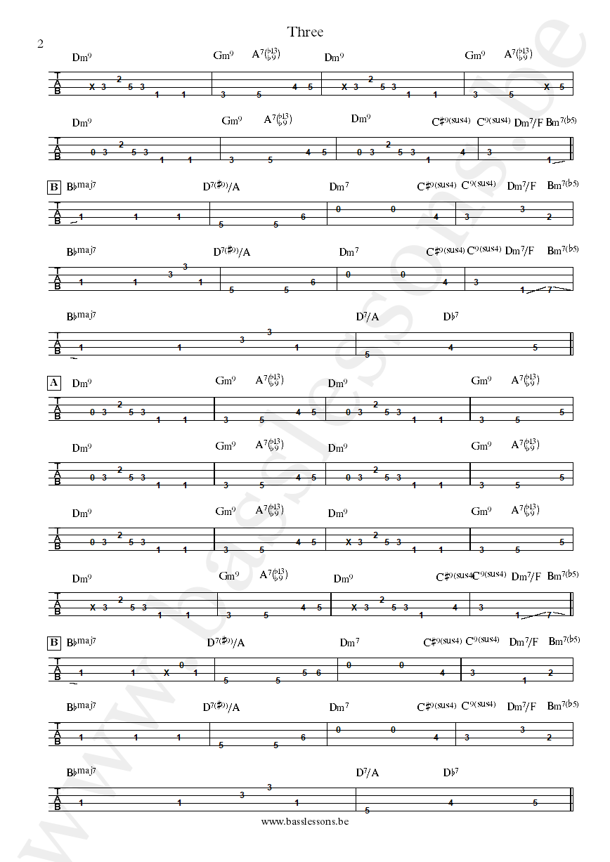 Nicholas Payton Three Andrew Randazzo bass tab part 2