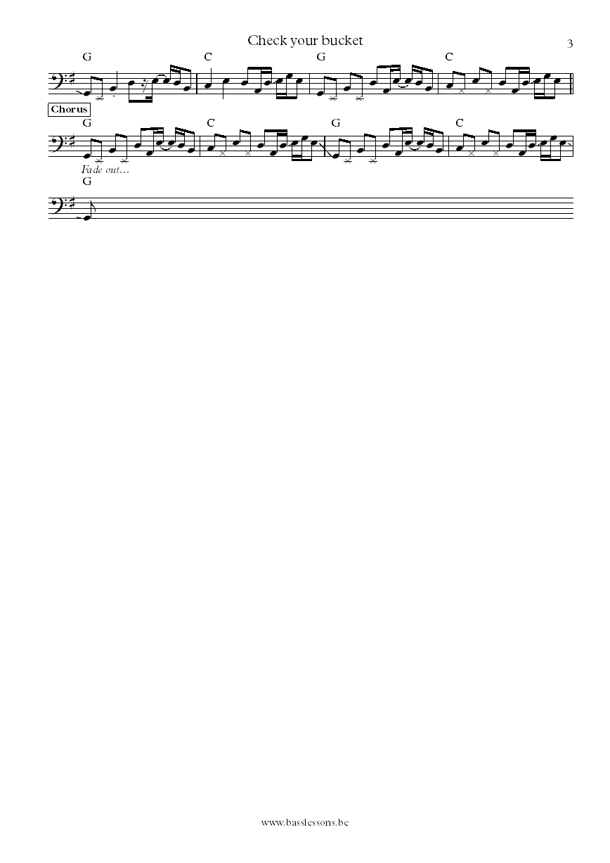 Eddie Bo Check Your Bucket George Porter Jr. bass transcription part 2 part 3