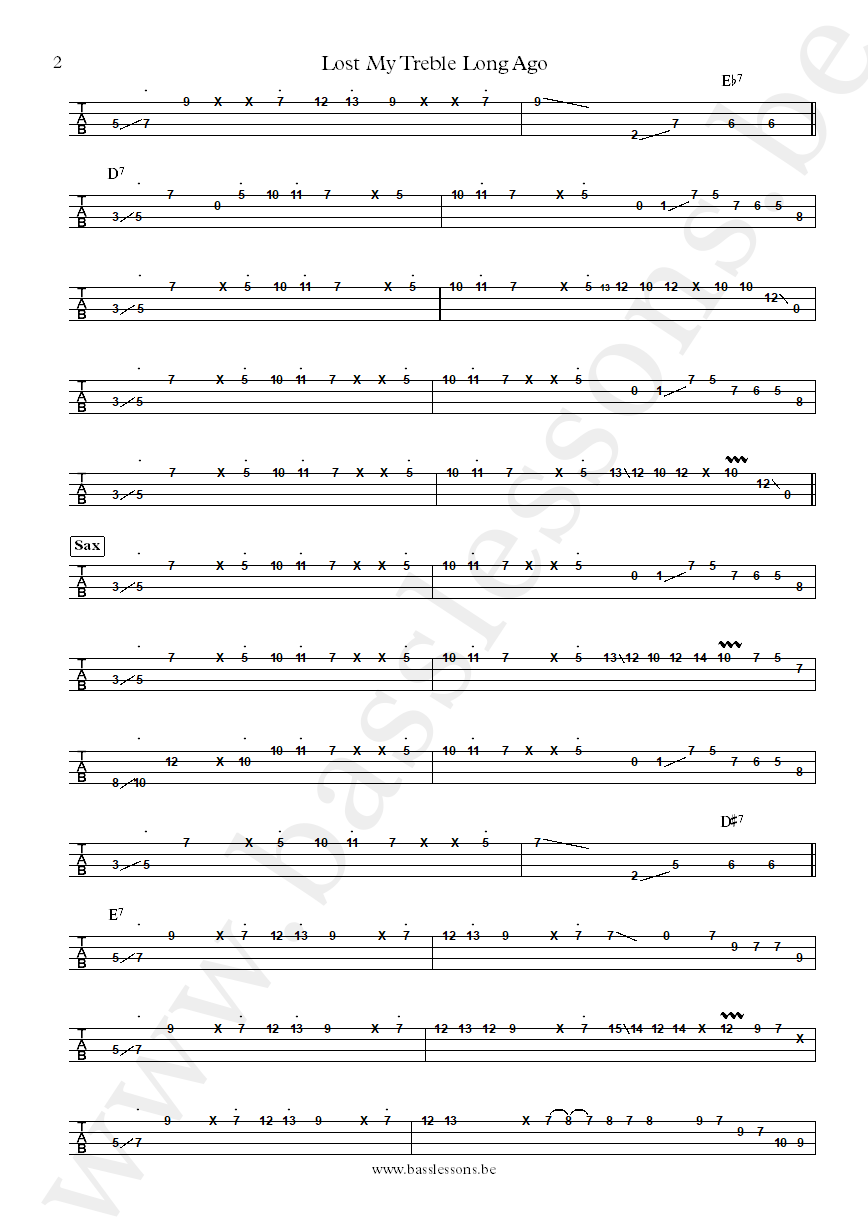Vulfpeck Lost My Treble Long Ago Joe Dart bass tab part 2