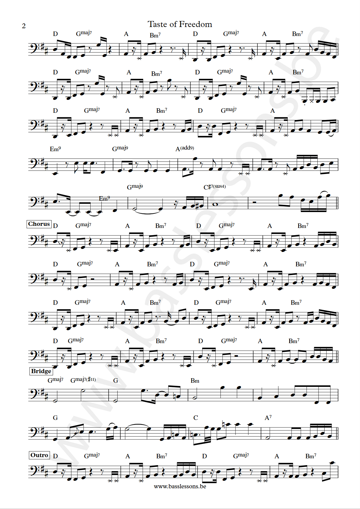 PBUG Taste of freedom Ben Epstein bass transcription part 2