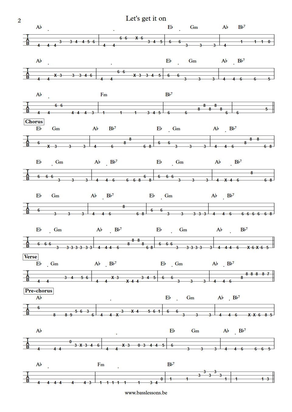 Marvin Gaye Lets get it on Wilton felder bass tab part 2