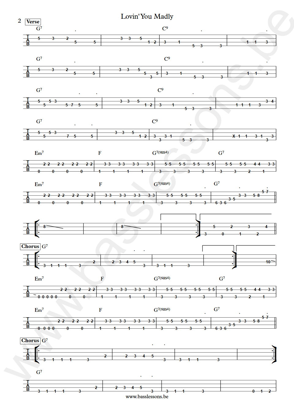 Narada Michael Walden loving you madly T.M. Stevens bass tab part 2