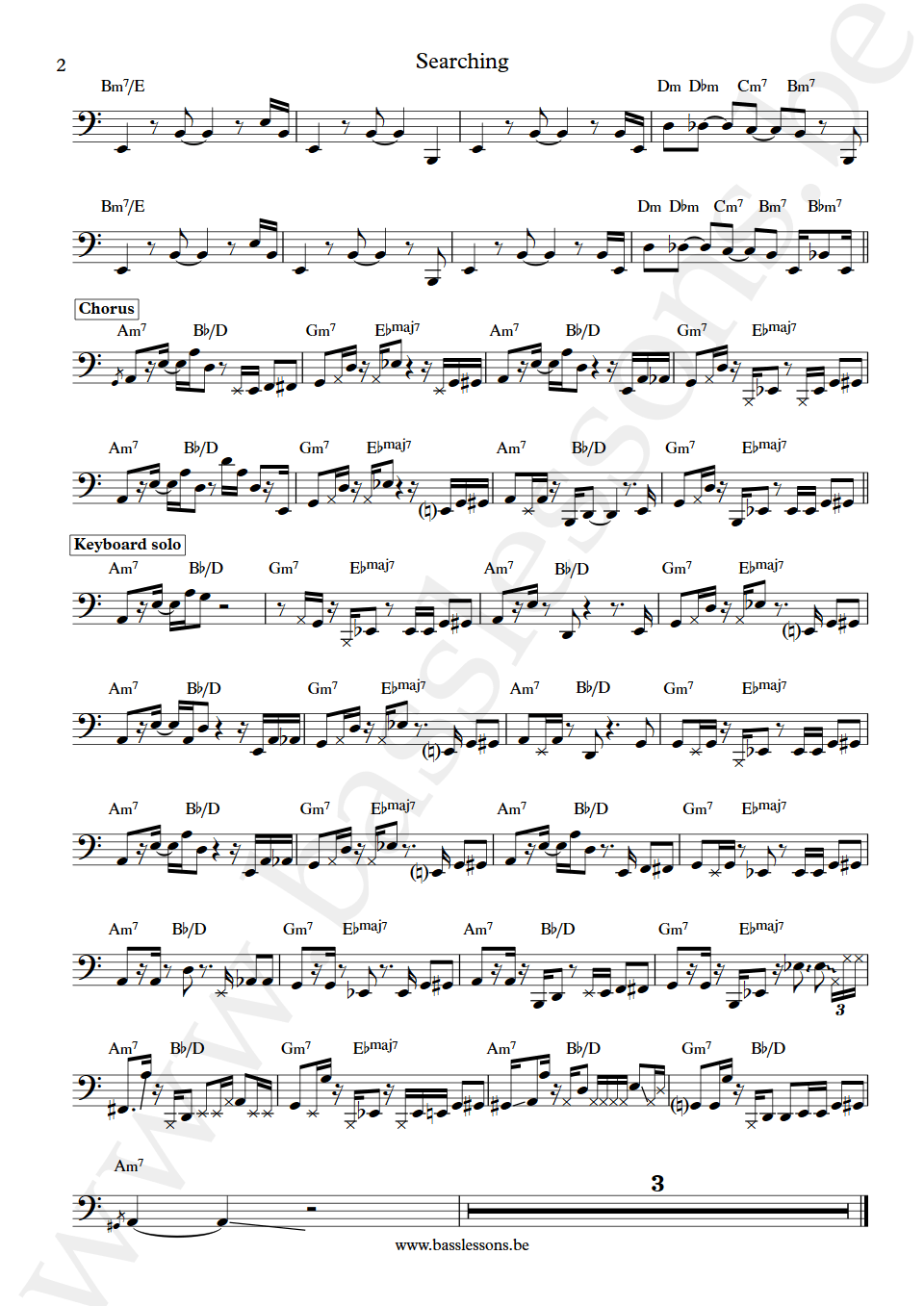 Erykah Badu Searching Hubert Eaves IV bass transcription part 2