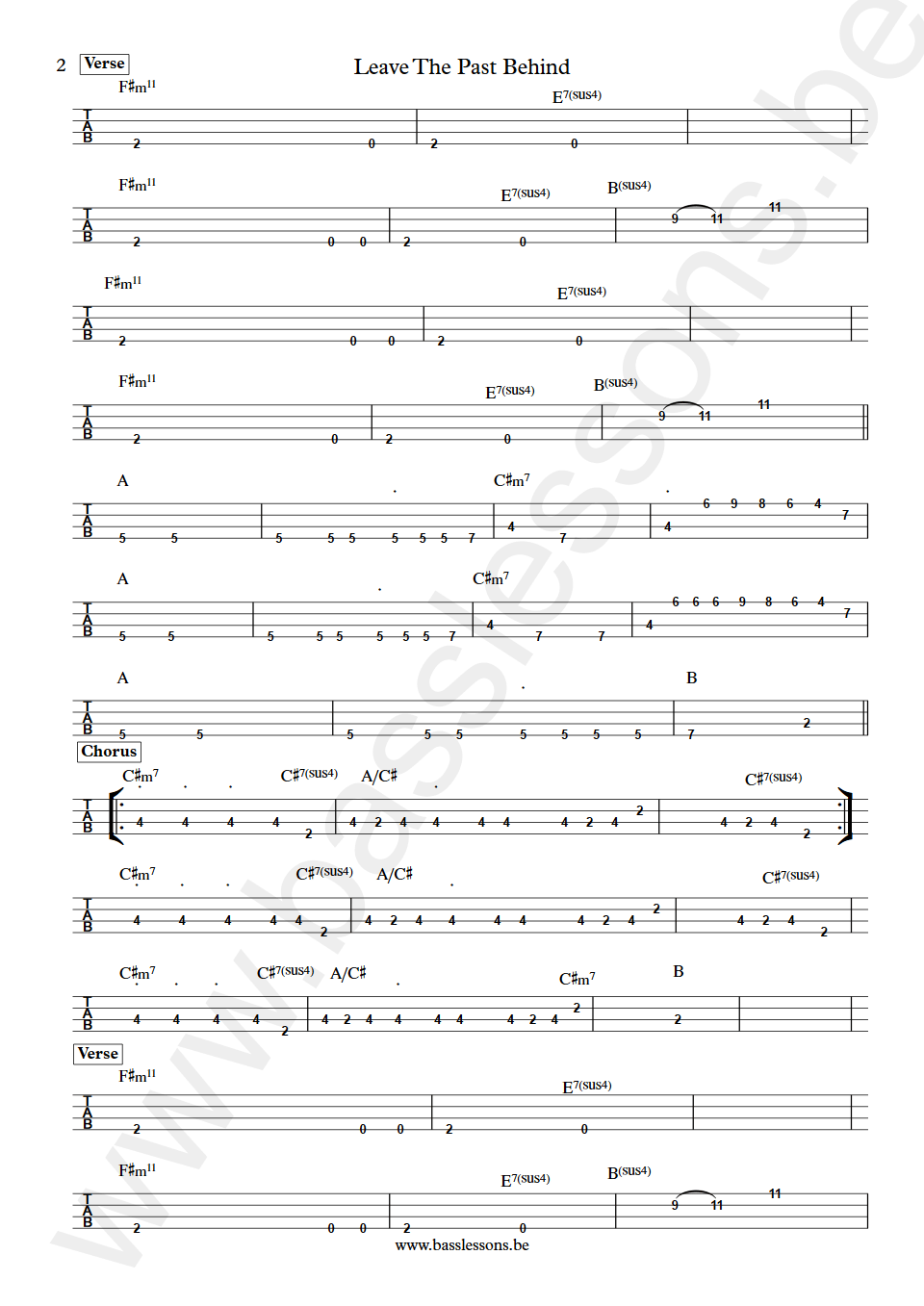Fates Warning Leave The Past Behind  Joe DiBiase bass tab part 2