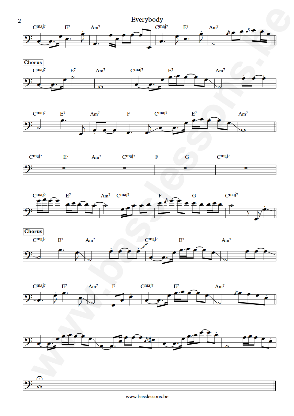 Mac Miller Everybody bass transcription part 2