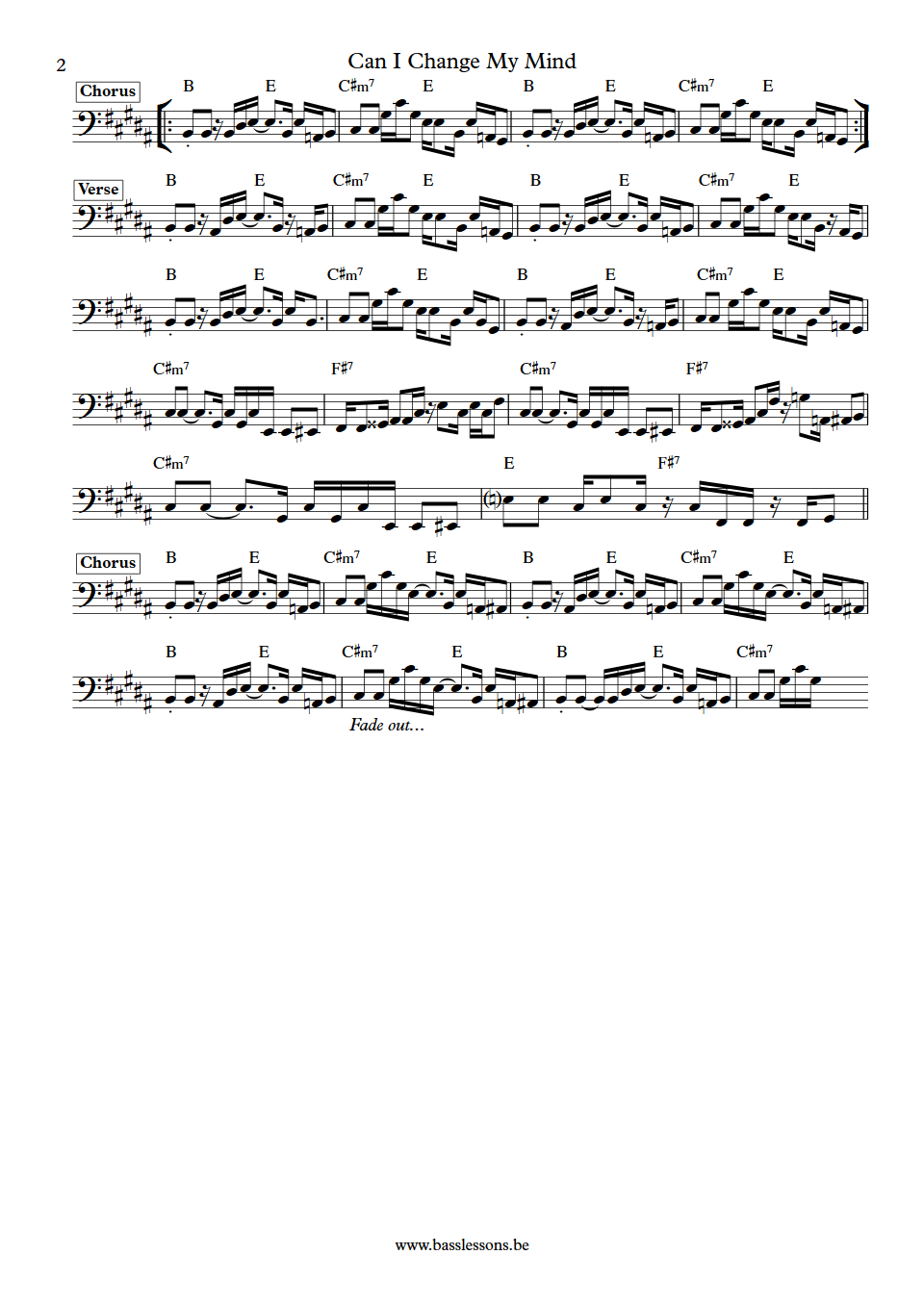 Tyrone Davis Can I Change My Mind  bass transcription part 2