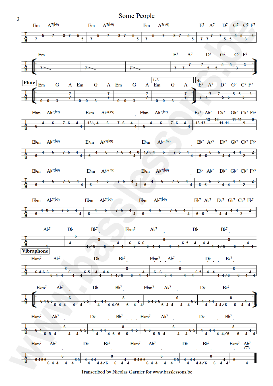 Groove Collective Some people Jonathan Maron bass tab part 2