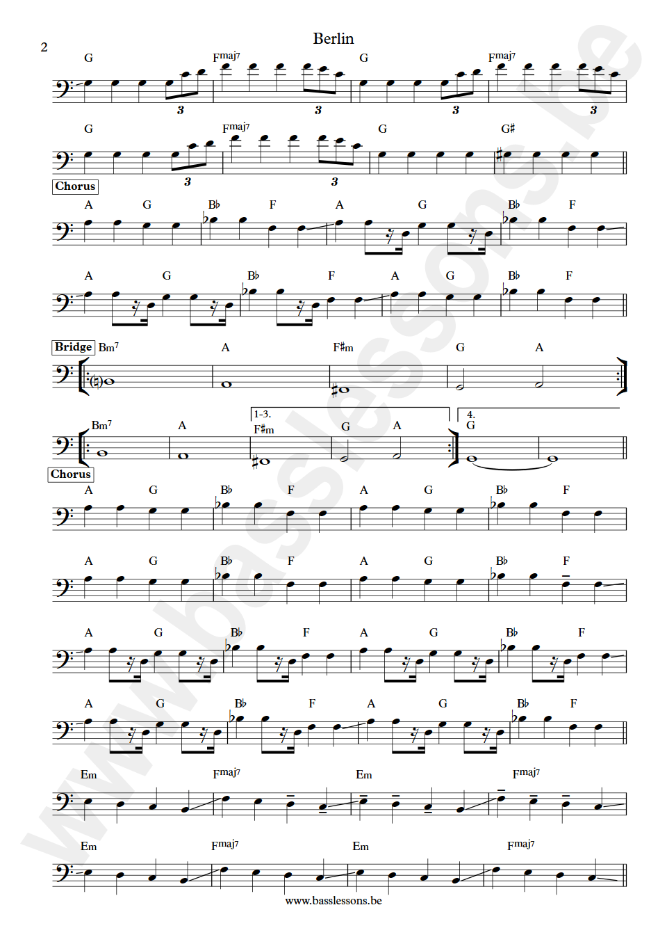 Fischer-Z Berlin David Graham bass transcription part 2