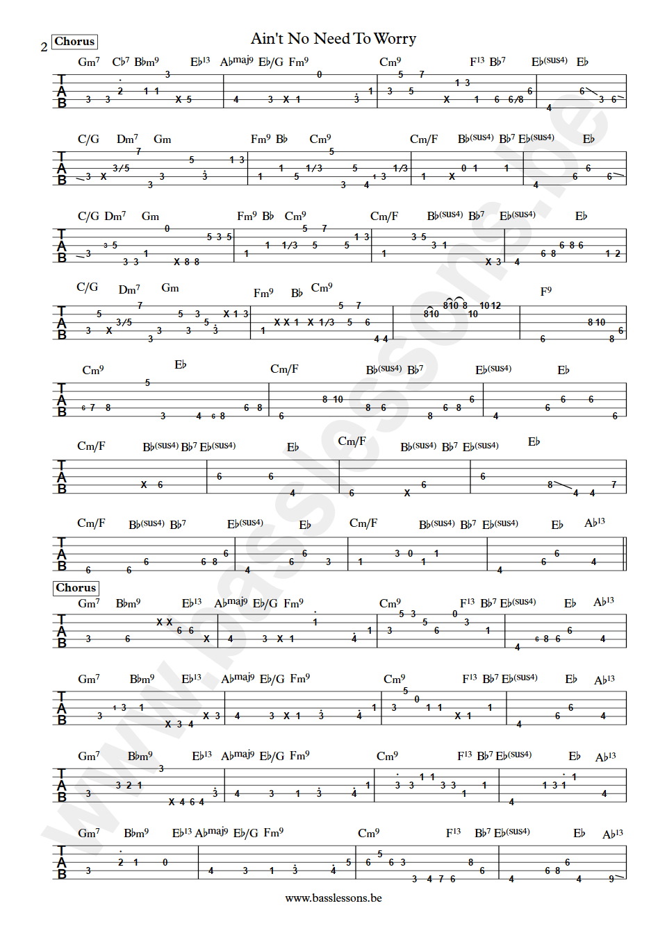 The Winans feat. Anita Baker  Ain't No Need To Worry Abraham Laboriel bass tab part 2