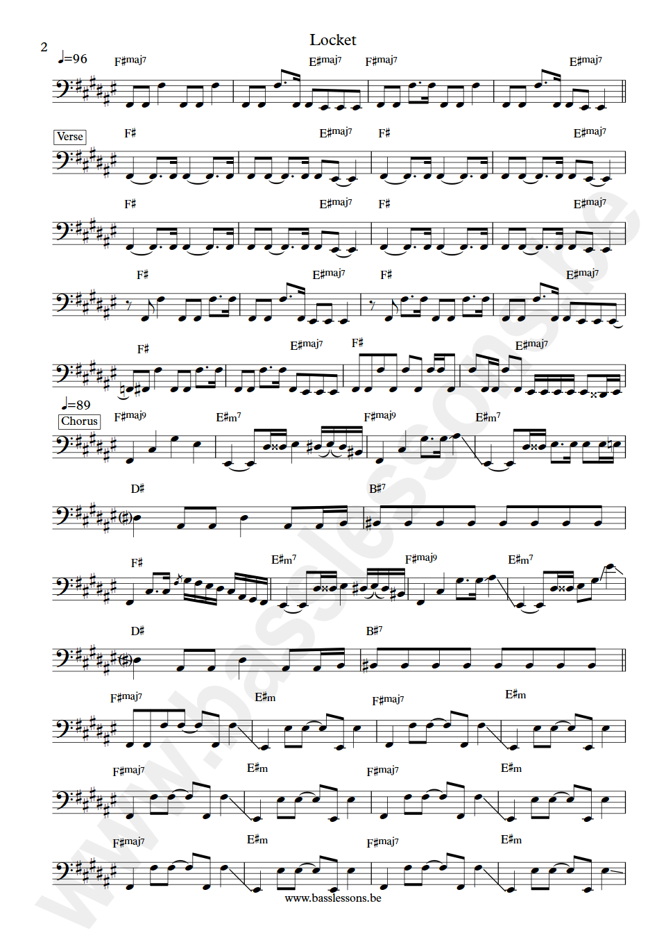 Crumb Locket Jesse Brotter Bass Transcription part 2