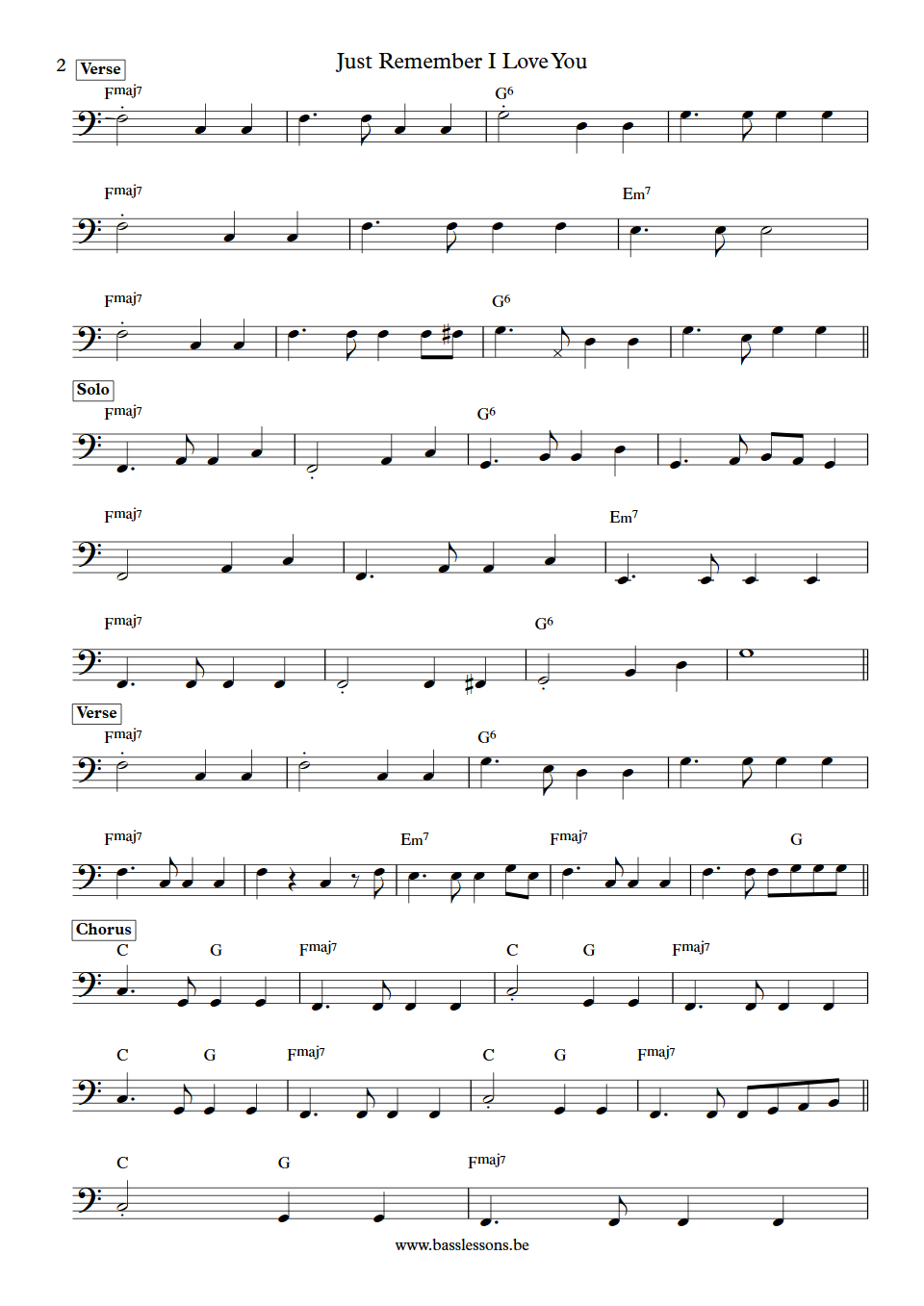 Firefall Just Remember I Love You Mark Andes Bass Transcription part 2