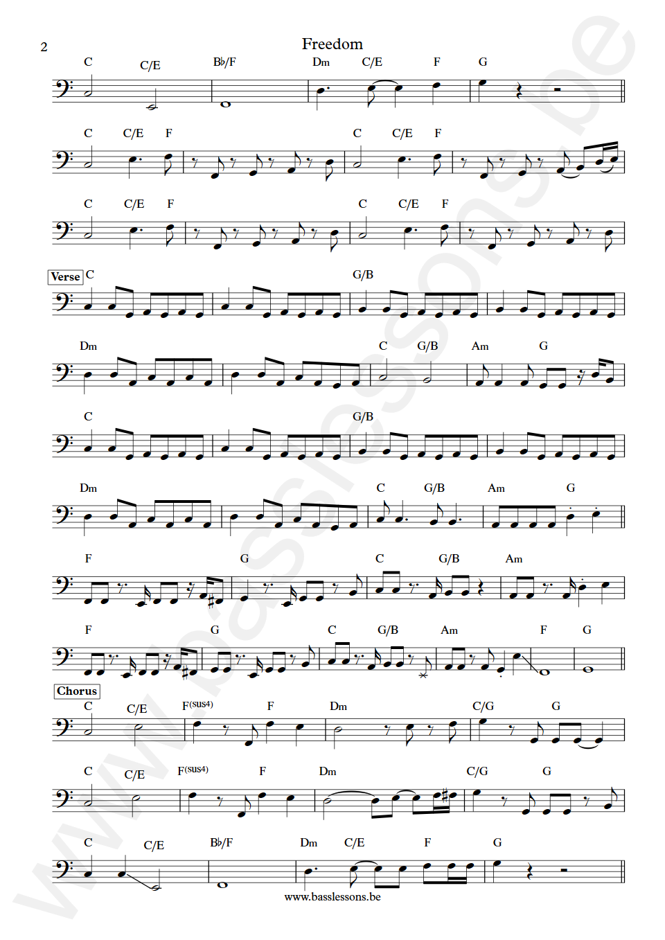 Wham Freedom Deon Estus Bass Transcription part 2