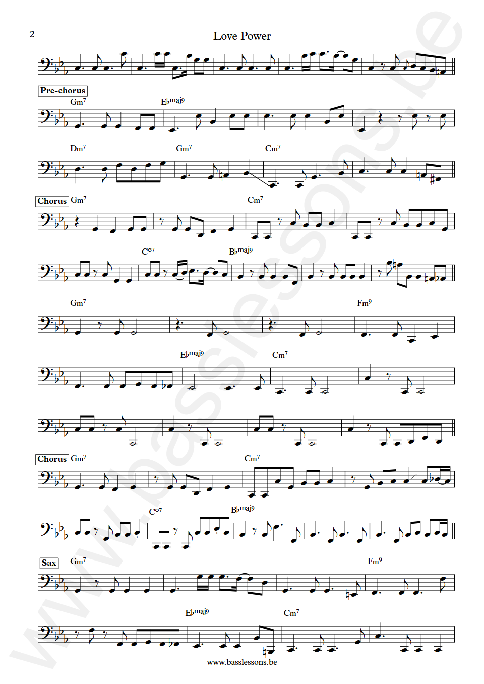 Dionne Warwick & Jeffrey Osborne Love Power Nathan East Bass Transcription part 2