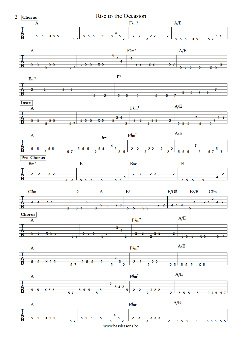 Climie Fisher Rise to the Occasion Pino Palladino Bass tab part 2