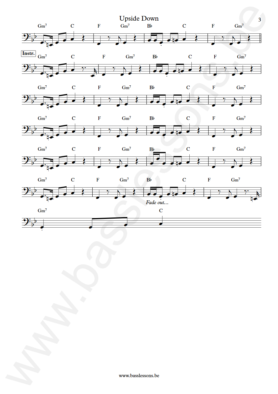 Diana Ross Upside Down Bernard Edwards Bass Transcription part 3