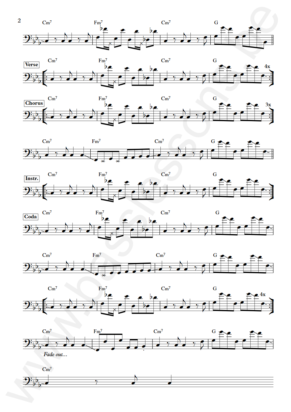 Anita Ward Ring My Bell Don Barrett Bass Transcription part 2