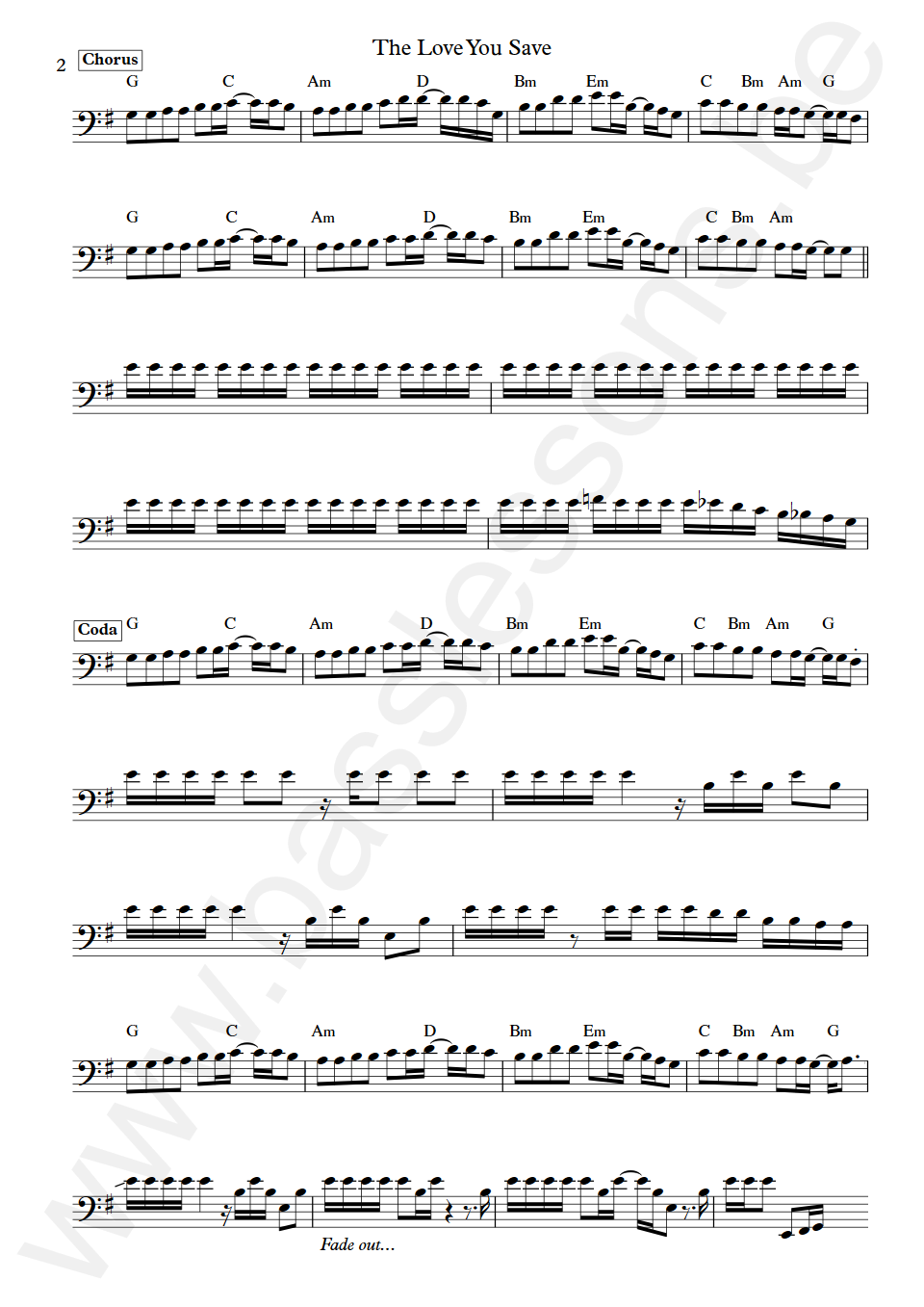 Jackson 5 The Love You Save Wilton Felder Bass Transcription part 2
