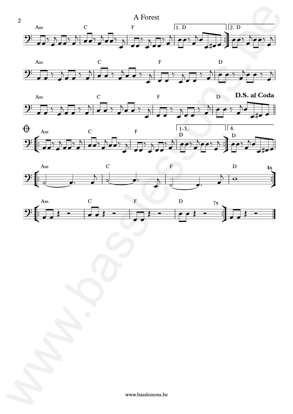 The Cure A Forest Simon Gallup Bass Transcription part 2