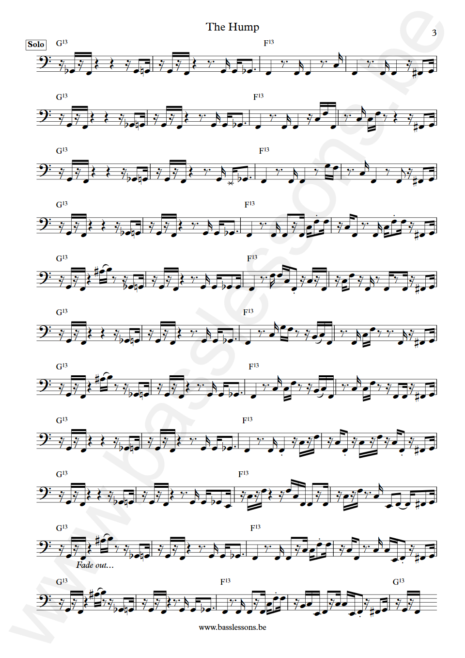 Patrice Rushen The Hump Charles Meeks Bass Transcription part 3