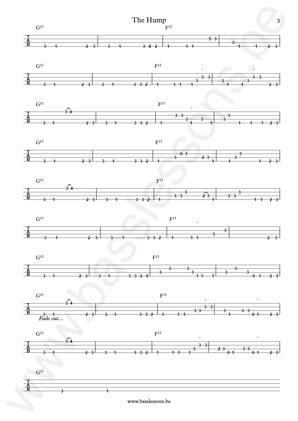 Patrice Rushen The Hump Charles Meeks Bass Tab part 3