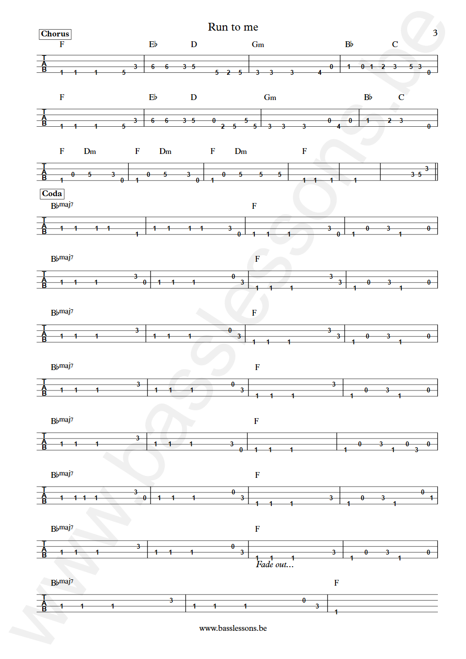 Candi Staton Run to me Scotty Edwards Bass Tab part 3