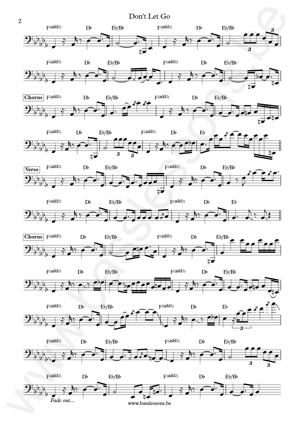 En Vogue Don't Let Go Preston Crump Bass Transcription part 2