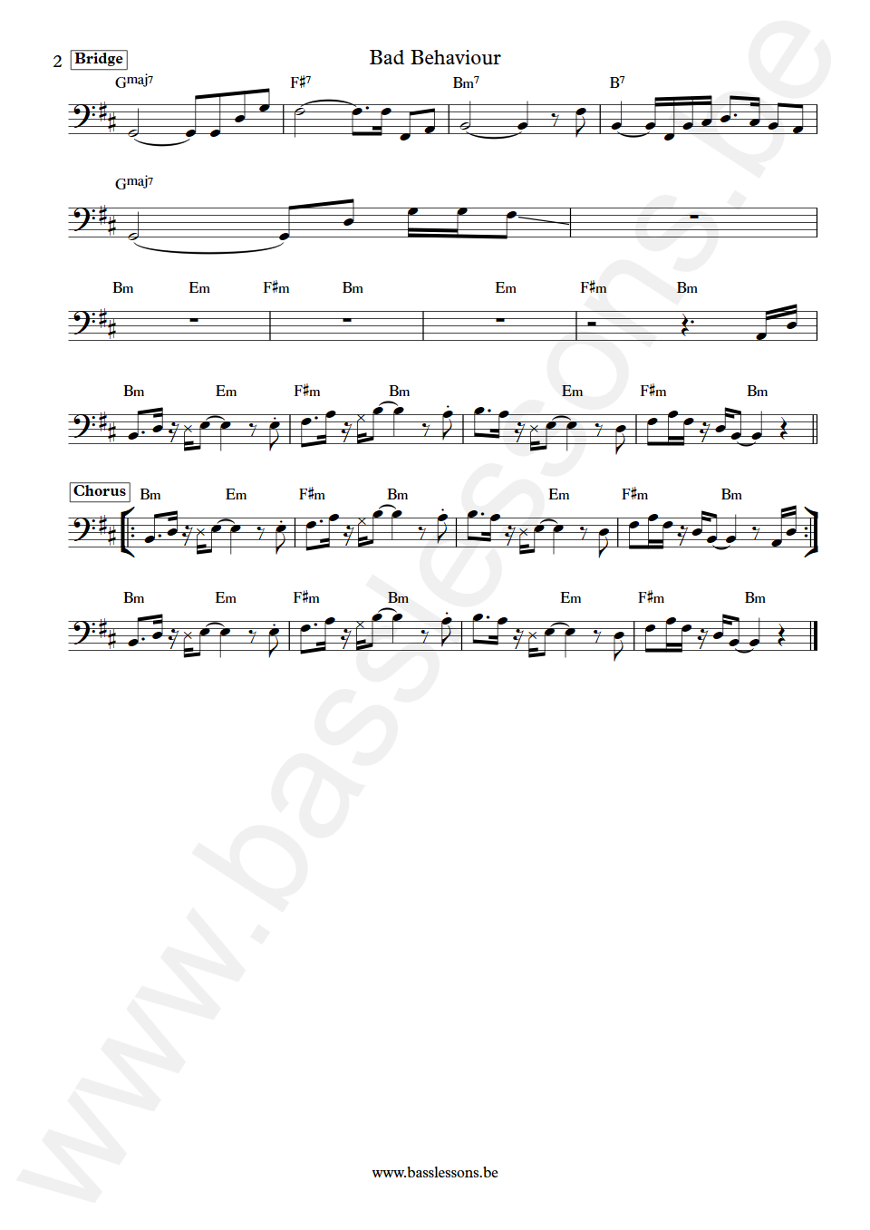 Elli Ingram Bad Behaviour Unknown Bass Transcription part 2