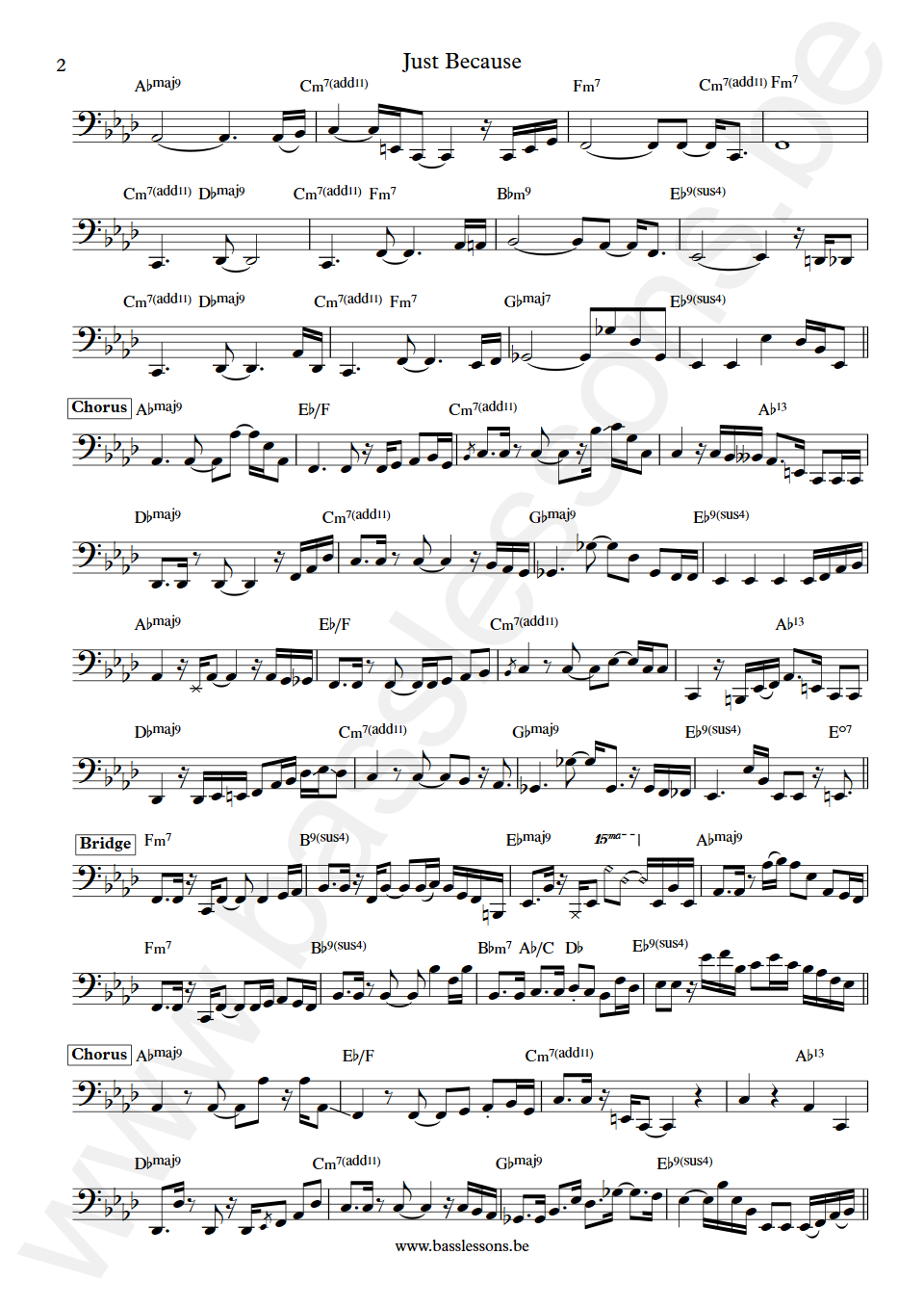 Anita Baker Just Because Nathan East Bass Transcription part 2