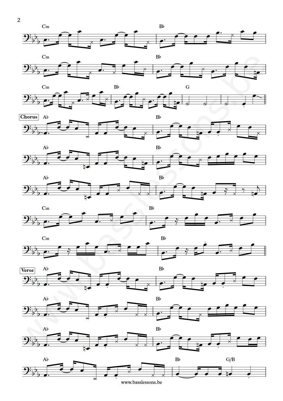 Teddy Pendergrass The More I Get, The More I Want Bass Transcription part 2