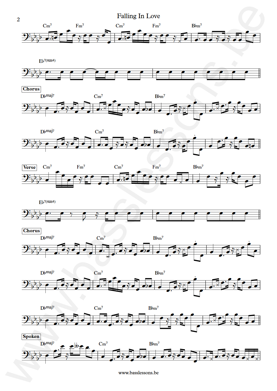 New Birth Falling In Love Leroy Taylor Bass Transcription part 2