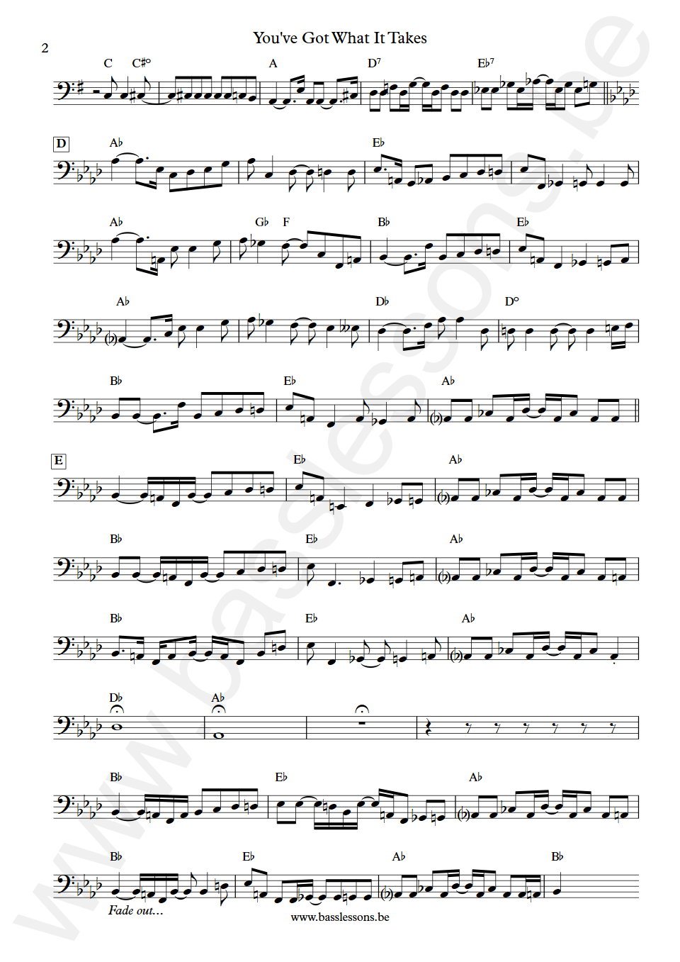 Marvin Gaye Tammi Terrell You've Got What It Takes James Jamerson Bass Transcription part 2
