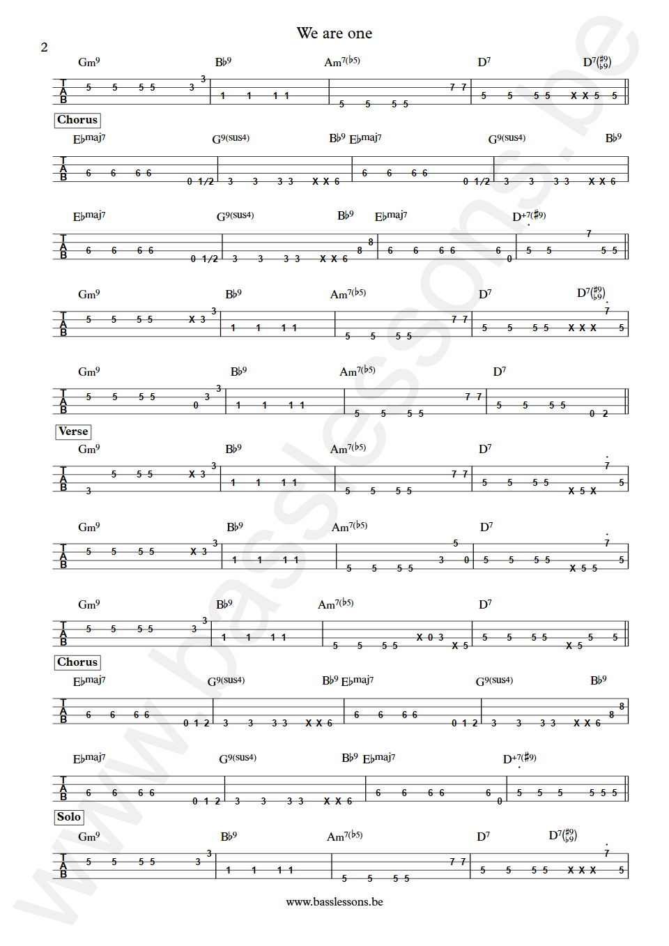 Maze We are one Robin Duhe Bass Tab part 2