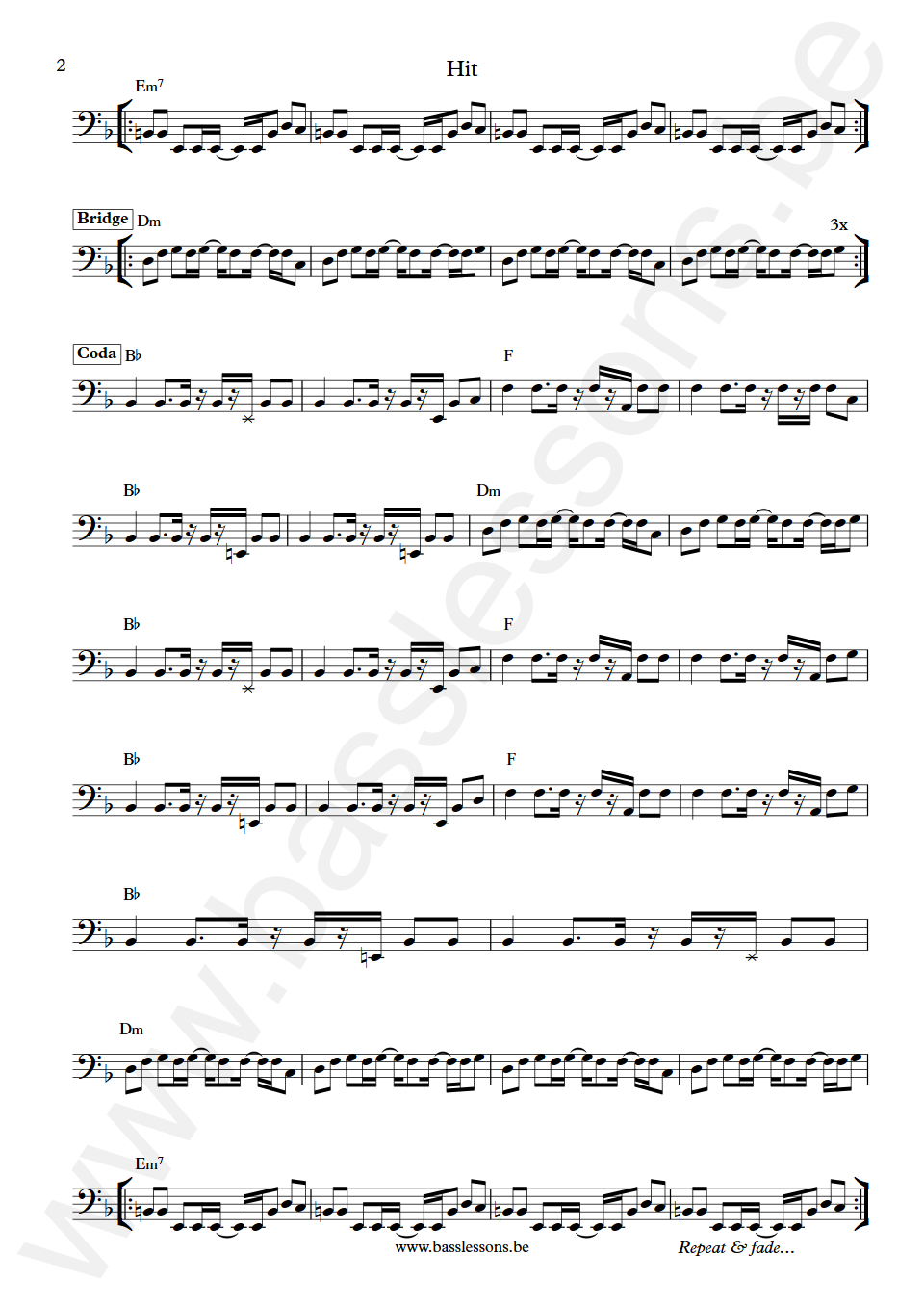 The Sugarcubes Hit Bragi Ólafsson Bass Transcription part 2