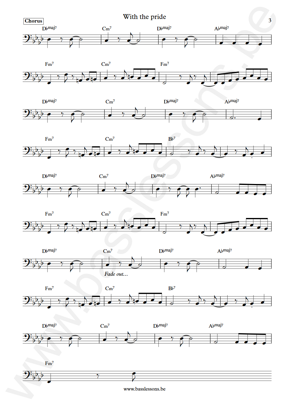 Spandau Ballet With the pride Martin Kemp Bass Transcription part 3